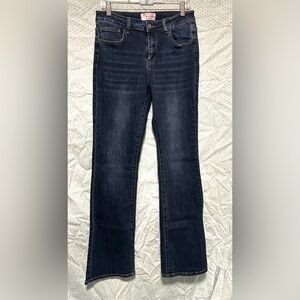 Straight Leg Women's Jeans in Dark Indigo Wash for tall women
